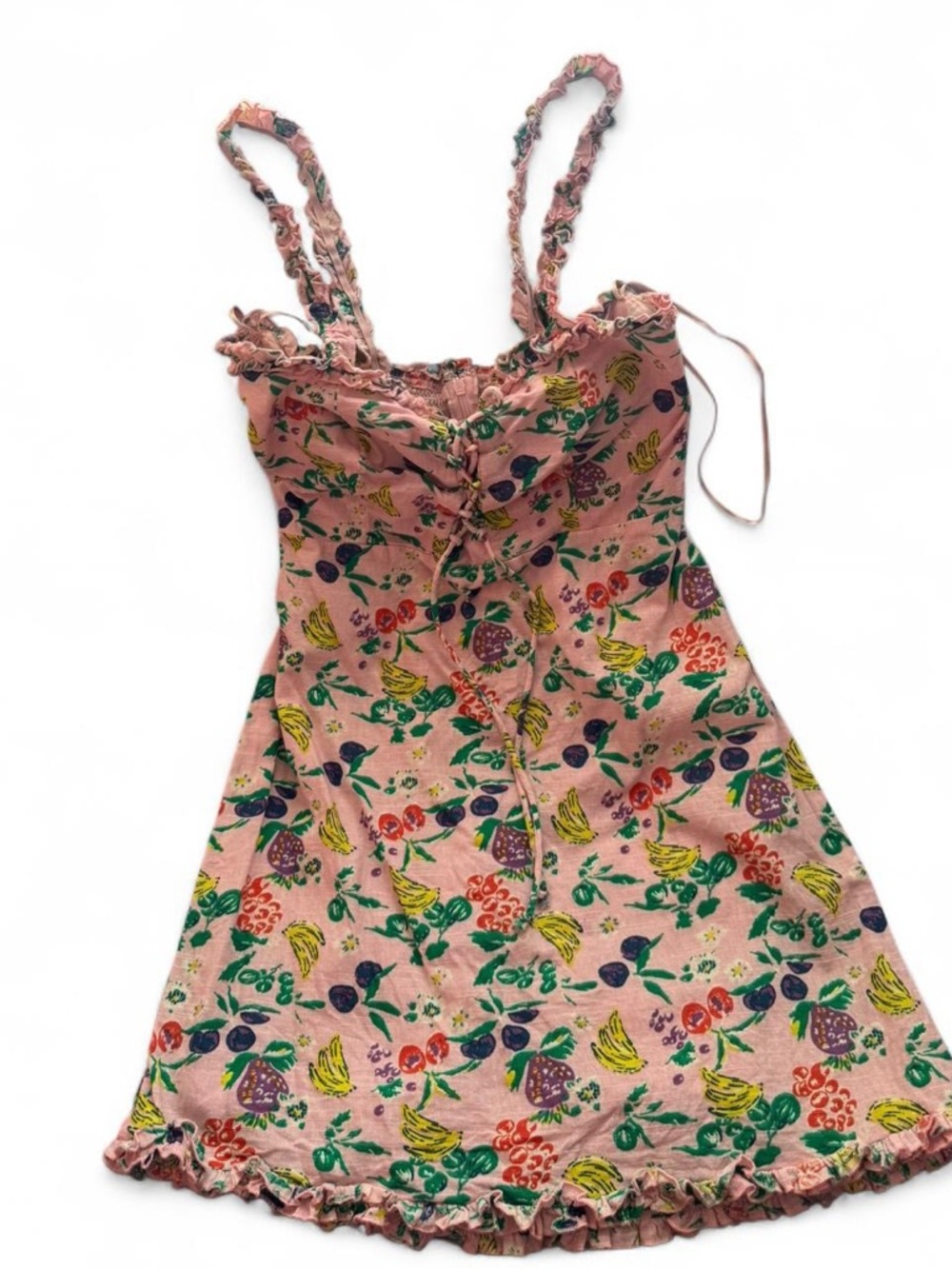 Urban Outfitters fruits floral cotton babydoll dress Size S #floral #babydoll